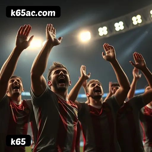 App k65 para iOS e Android — interface mobile, login biométrico e PIX integrado
